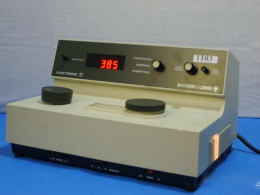 1103: Bausch & Lomb Spectronic 21, Spectrometer / Spectrophotometer, Bausch  Lomb