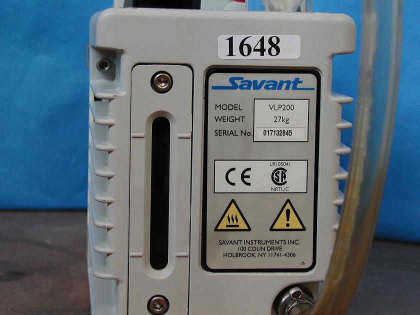1648: Savant VLP200 Vacuum pump, Pump, Savant Instruments