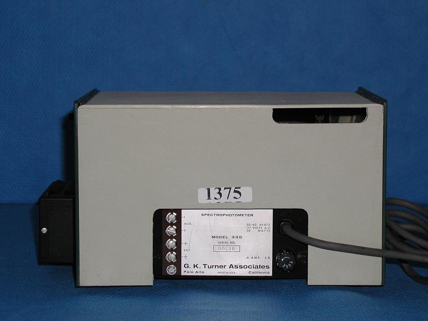 1375: G. K. Turner Spectrophotometer, Spectrometer / Spectrophotometer, G K Turner Associates