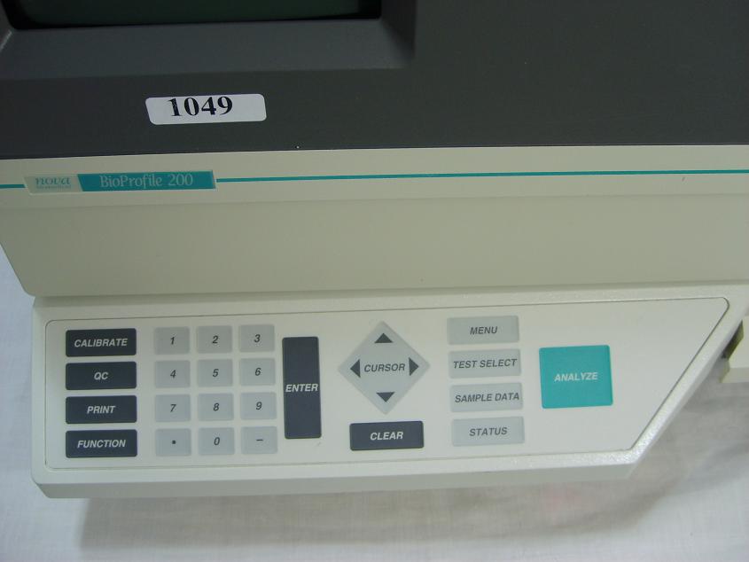 1049: Nova Bioprofile 200 Cell Culture Analyzer, Blood Gas / Chemistry Analyzer, Nova Biomedical