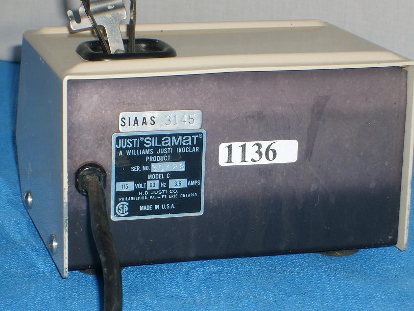 1136: H.D. Justi Amalgamator, Dental, HD Justi