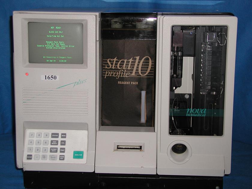 1650: Nova Stat Pro 10 Blood Gas Analyzer, Blood Gas / Chemistry Analyzer, Nova Biomedical