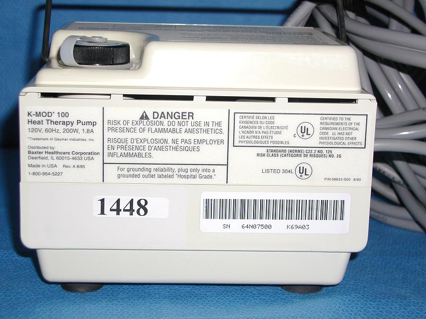 1448: Baxter Heat Therapy Pump, Clinic and Hospital instrument, Baxter Healthcare