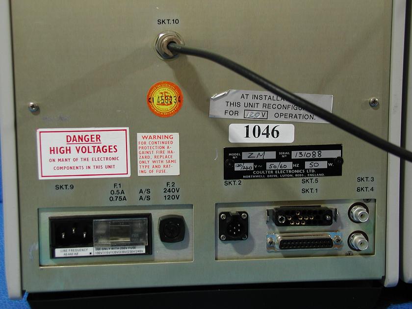 1046: Coulter Counter ZM, Particle Counter / Sizer / Analyzer, Coulter Electronics