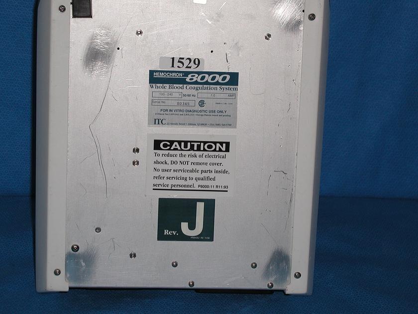 1529: Hemochron 8000 Coagulation System, Coagulation Analyzer / Timer, ITC
