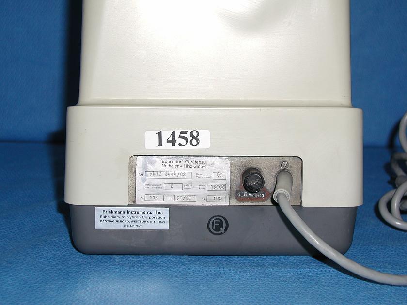 1458: Eppendorf 5412 Centrifuge, Centrifuge, Eppendorf Netheler Hinz