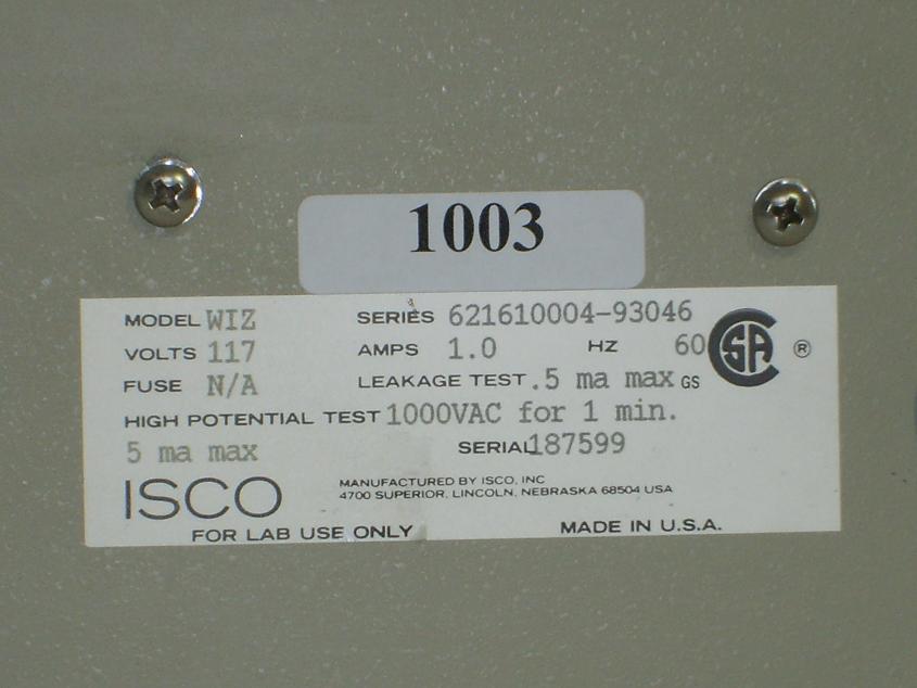 1003: ISCO Wiz Peristaltic Pump, Pump, ISCO