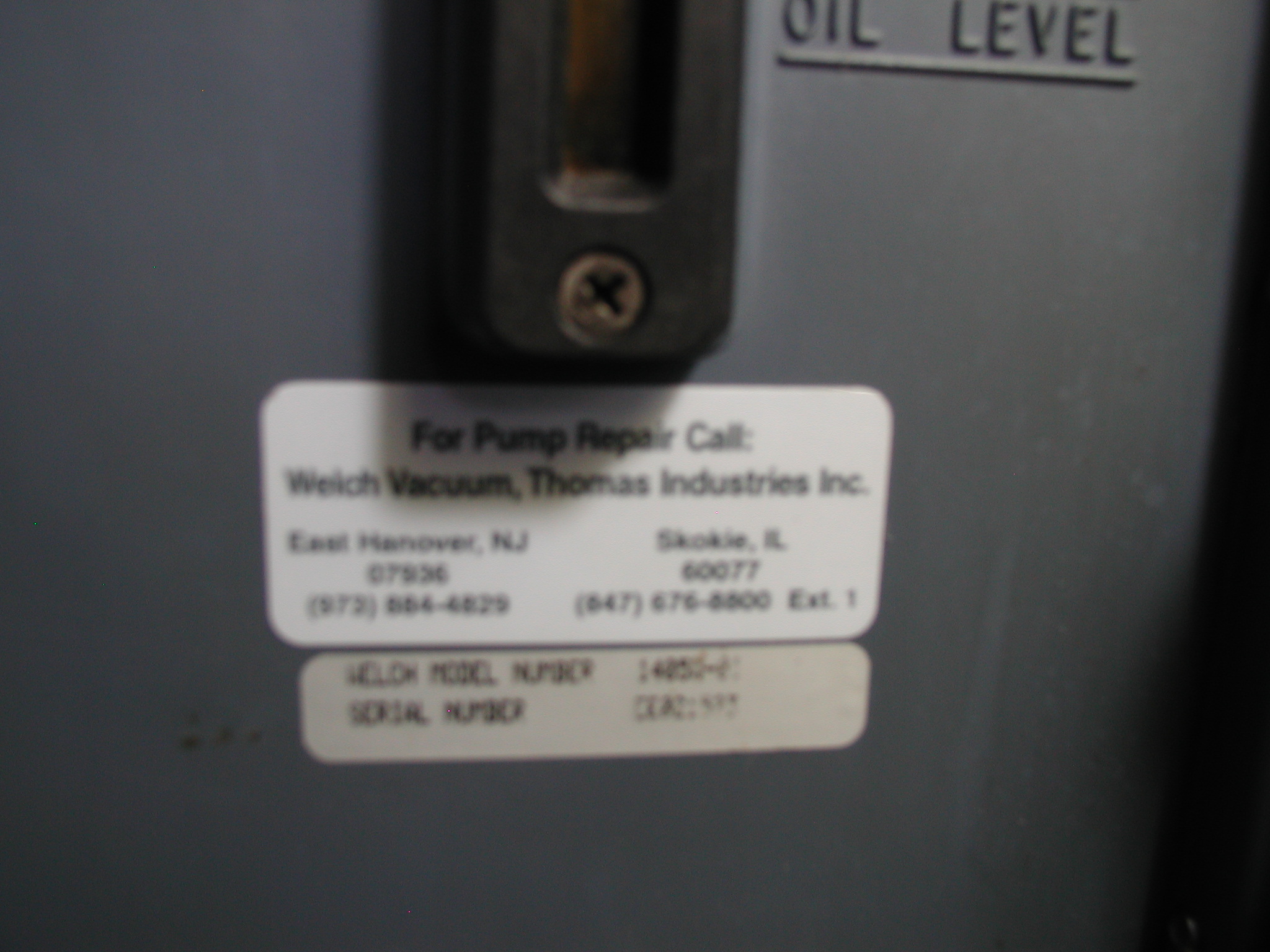 1751: Wilch 1405 Vacuum Pump, Pump, Welch Vacuum Technology