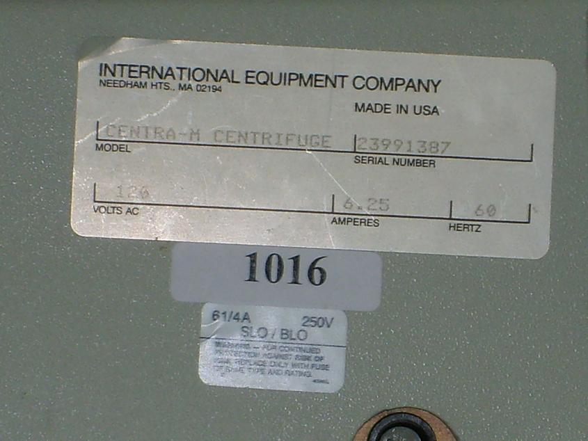 1016: IEC Centra-M Centrifuge, Centrifuge, International Equipment