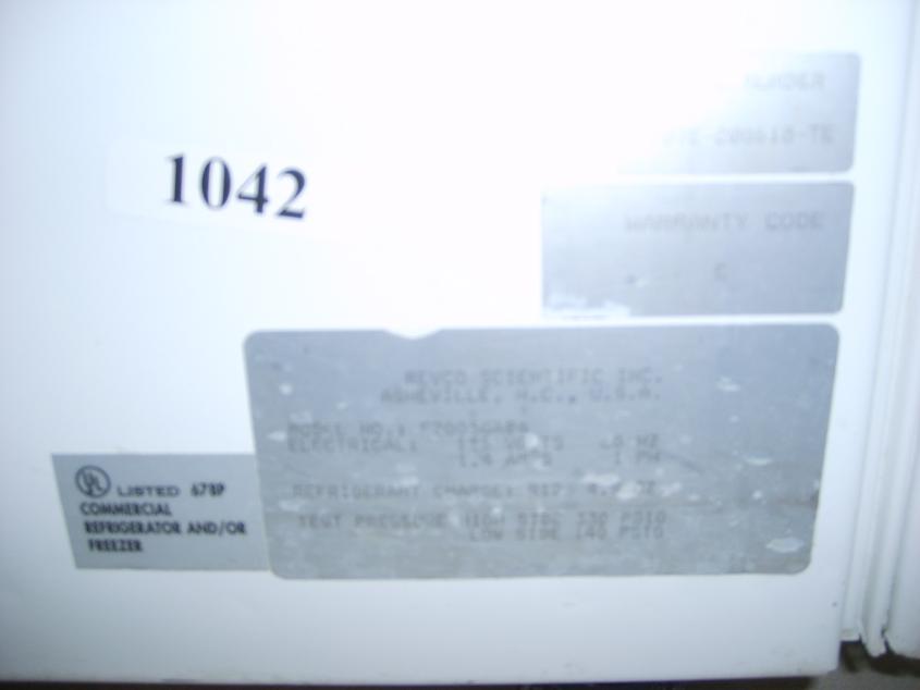 1042: Revco Under-Counter Freezer, Refrigerator / Freezer, Revco Scientific