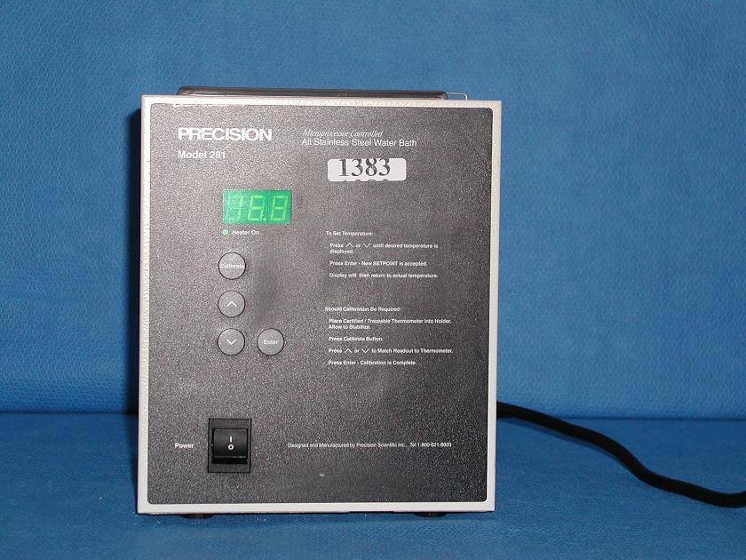 1383: Precision 281Microprocessor Controlled Water Bath, Water Bath / Circulator, Precision Scientific