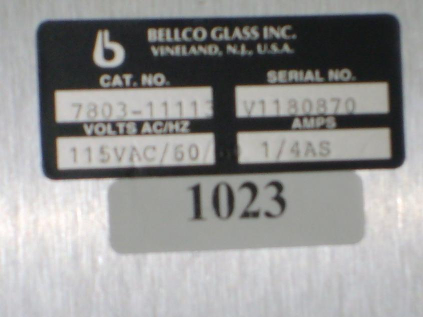 1023: Bellco Glass 503M Temperature Control, Stirrer / Heater, Bellco Glass