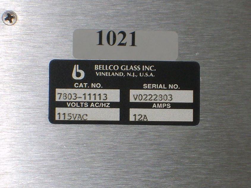 1021: Bellco Glass 503M Temperature Control, Stirrer / Heater, Bellco Glass