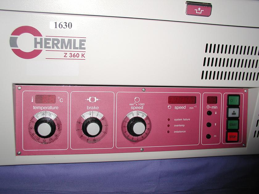 1630: Hermle Z 360 K Refrigerated Centrifuge, Centrifuge, B Hermle