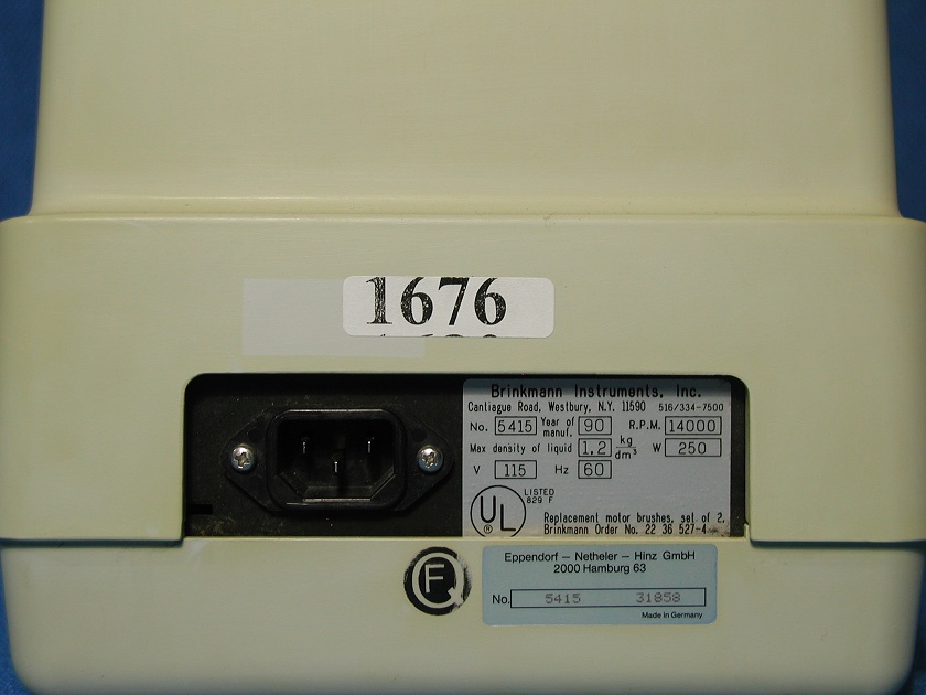 1676: Eppendorf 5415 C Centrifuge, Centrifuge, Eppendorf Netheler Hinz
