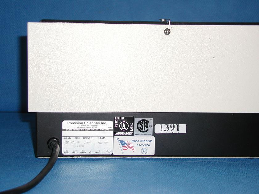 1391: Precision 183 Water Bath, Water Bath / Circulator, Precision Scientific