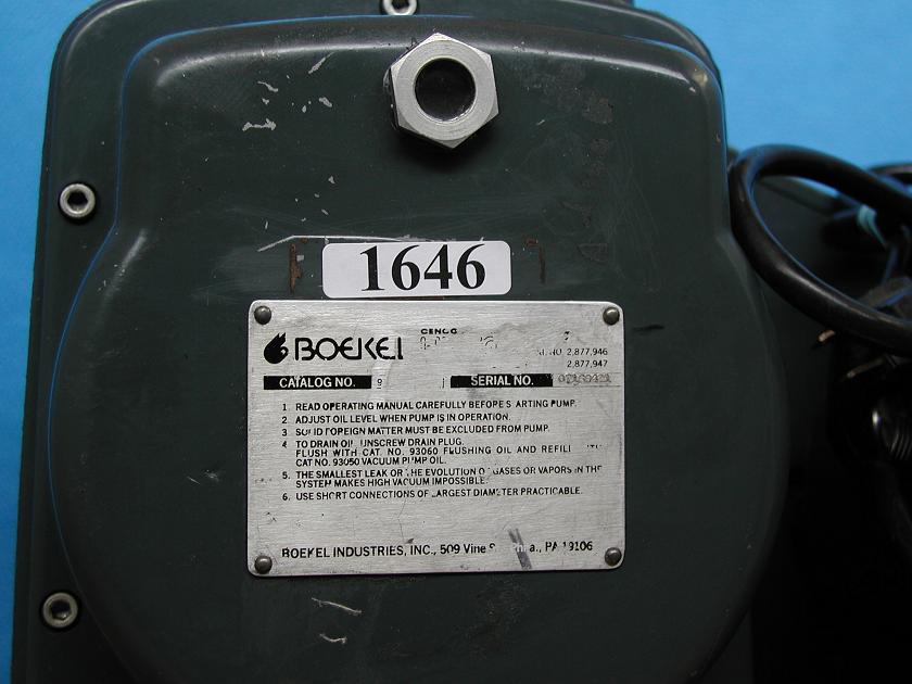 1646: Hyvac 7, Pump, Boekel Scientific