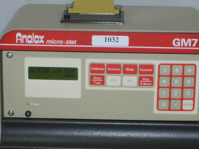 1032: Analox GM7 Micro Stat, Blood Gas / Chemistry Analyzer, Analox