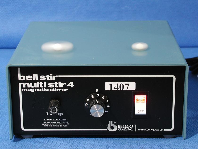 1407: Bell Star MultiStir 4, Stirrer / Heater, Bellco Glass