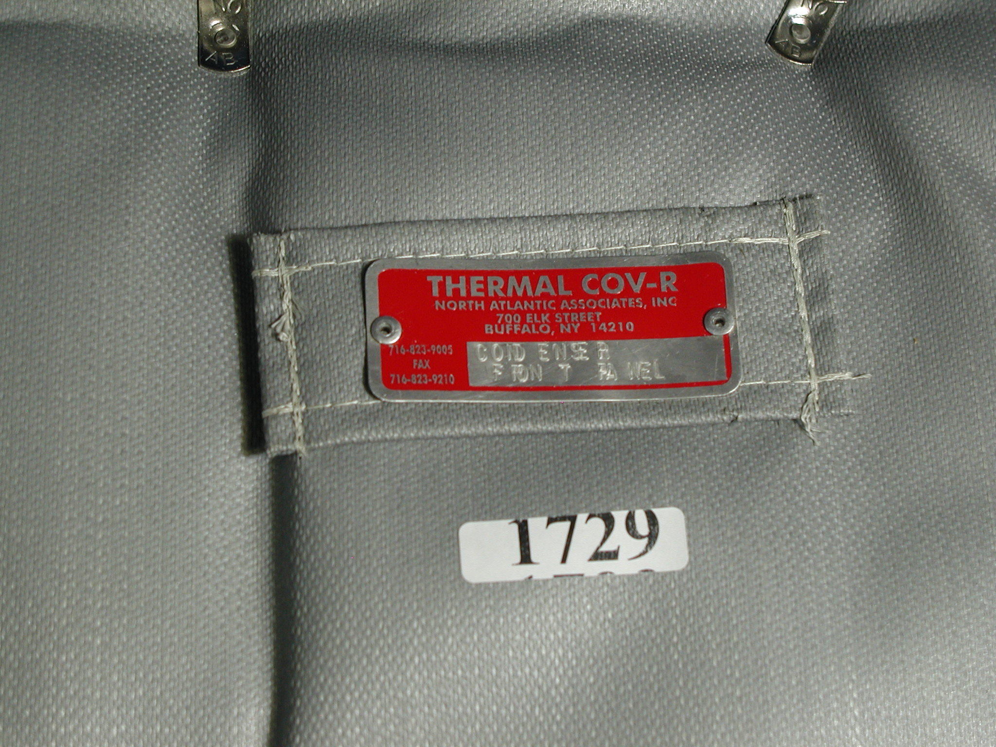 1729: Gas Pipe Thermal Cover, Industrial Items, North Atlantic Associates