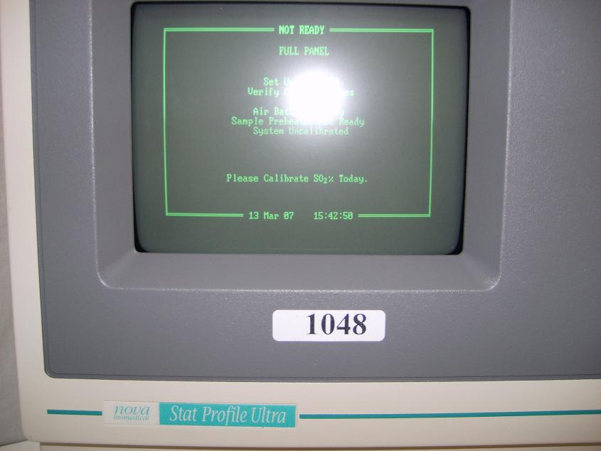 1048: Nova SP Ultra H Blood Analyzer, Blood Gas / Chemistry Analyzer, Nova Biomedical