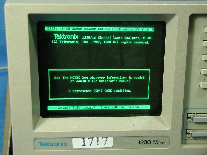 1717: Teltronix 1230 Logic Analyzer, Electronic Tester / Analyzer, Tektronix
