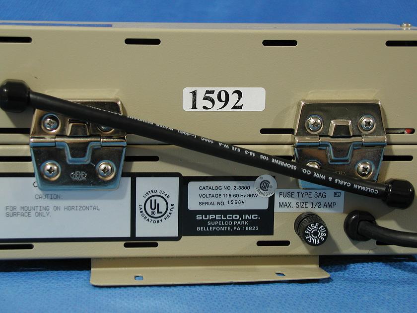 1592: Supelco Carrier Gas Purifier, Stirrer / Heater, Supelco