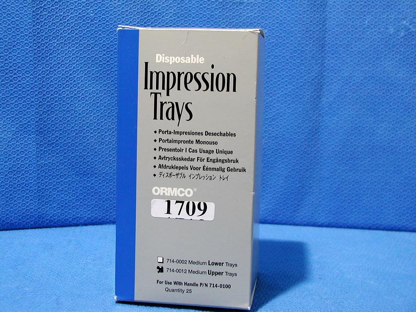 1709: Ormco Disposable Impression Trays, Dental, Sybron Dental Specialties