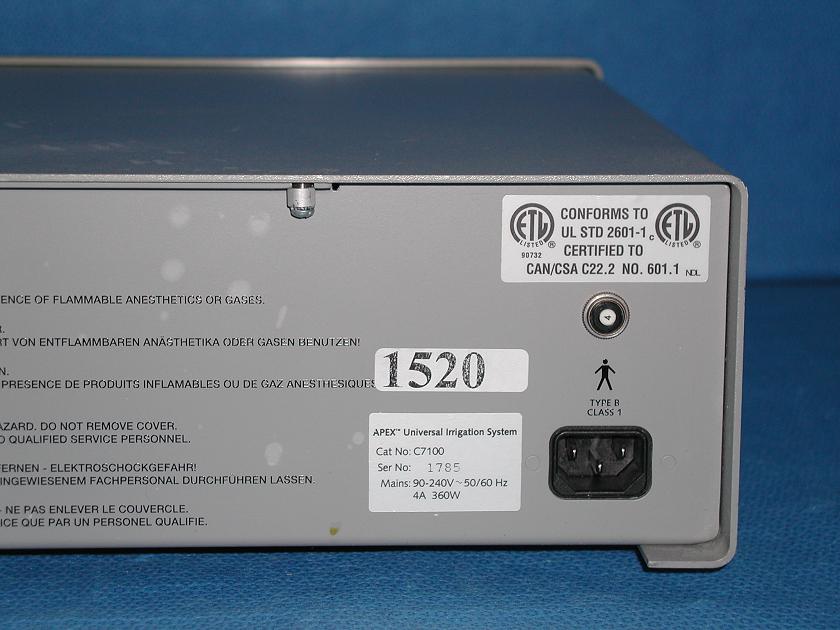 1520: Apex Universal Irrigation System, Clinic and Hospital instrument, Linvatec
