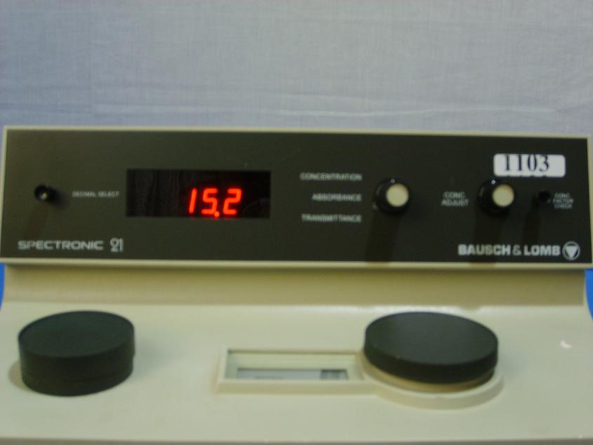 1103: Bausch & Lomb Spectronic 21, Spectrometer / Spectrophotometer, Bausch  Lomb