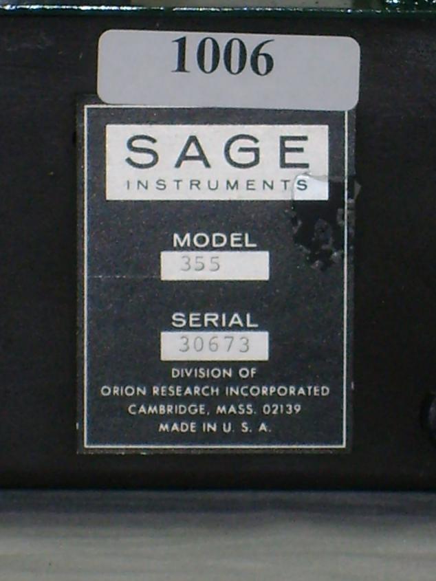 1006: Sage 355 Syringe Pump, Pump, Sage Instruments